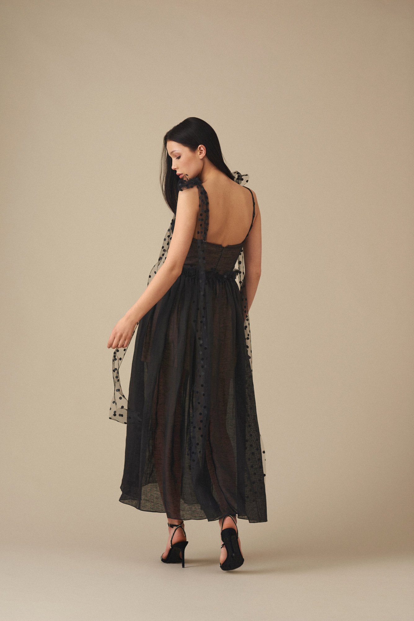 Emma Corset Dress Linen Black - Sample Sale - Image 3