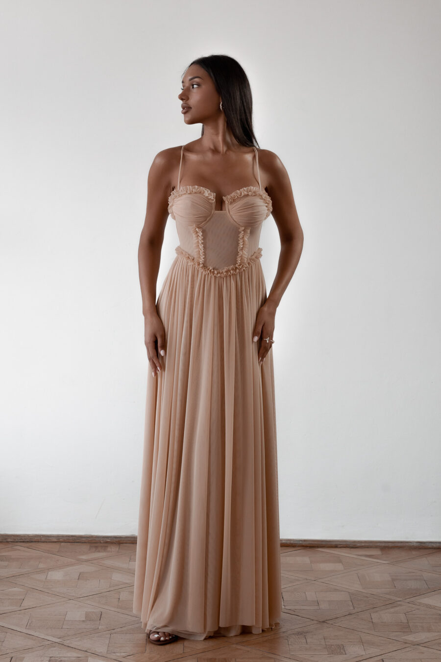 Bella Dress Maxi - dark beige - Image 2