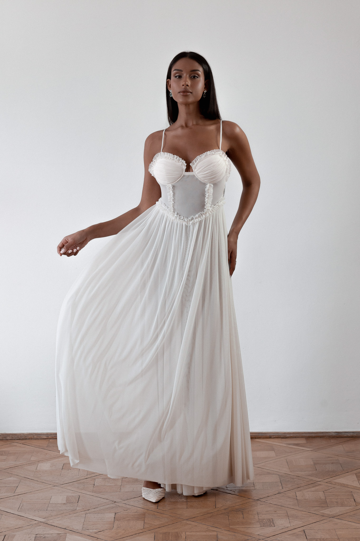 Bella Dress Maxi - ivory white