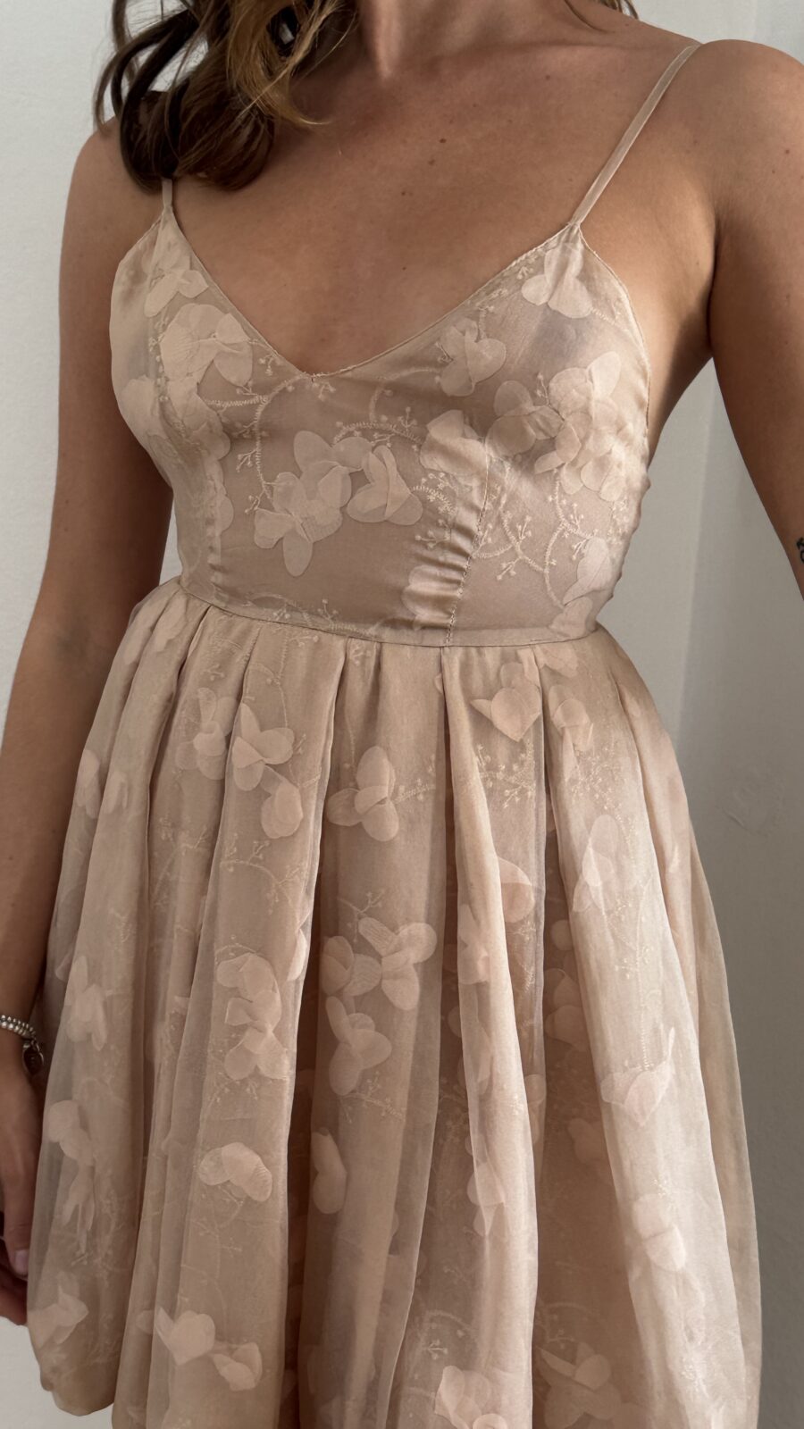 Bubble flowers silk dress - Image 5