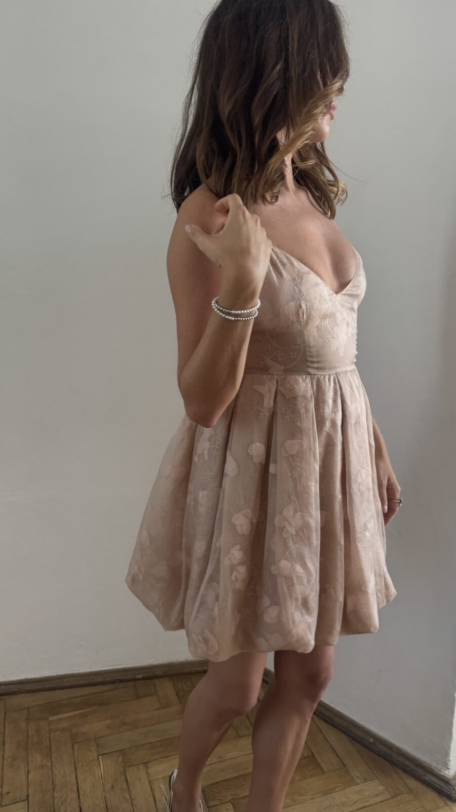 Bubble flowers silk dress - Image 6