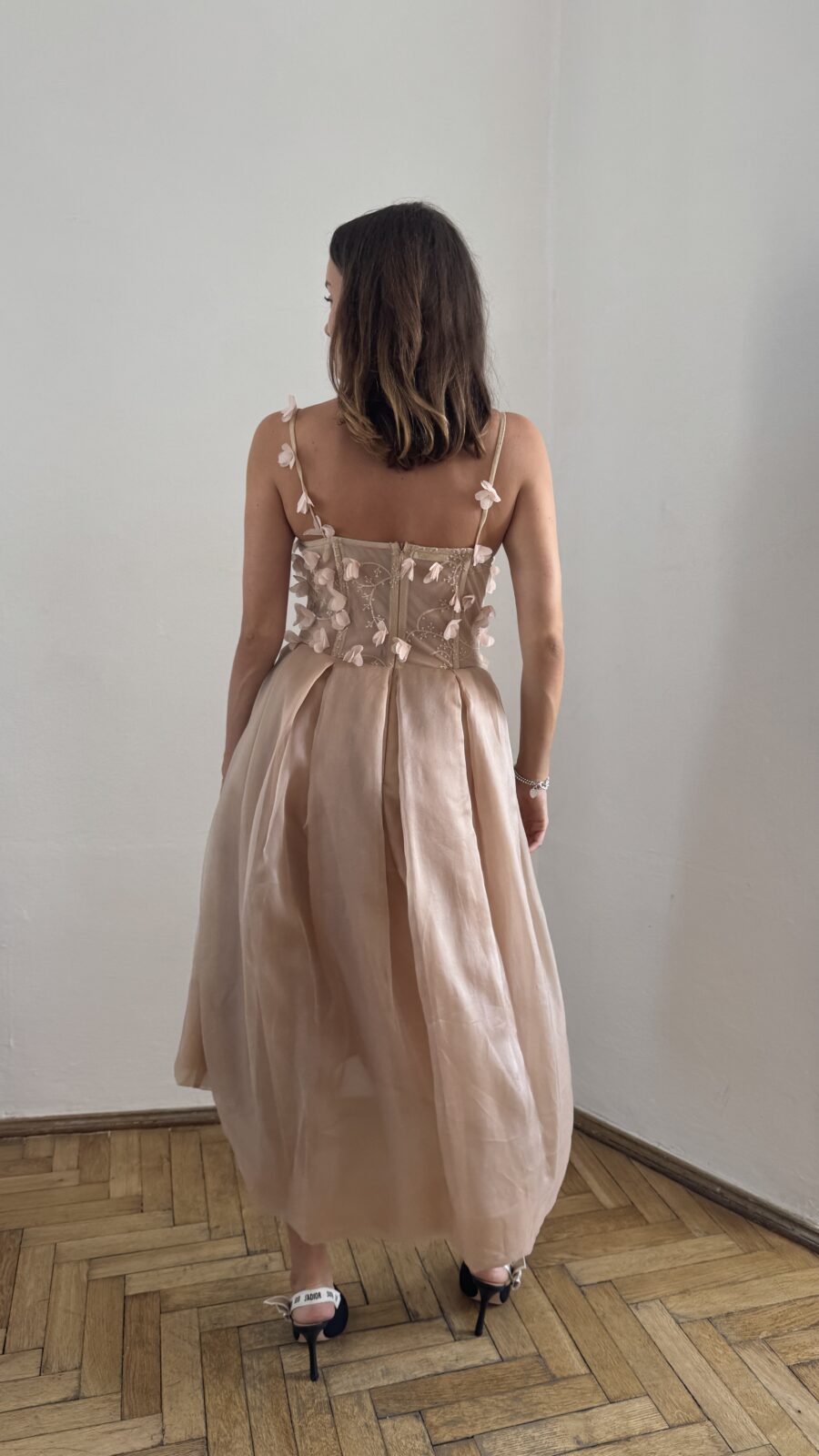 Silk flowers corset dress - Image 2